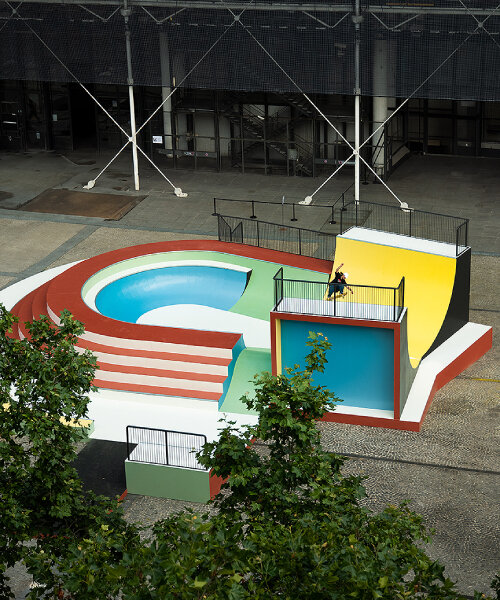 centre pompidou unveils polychrome skateable sculpture for the paris 2024 olympic games