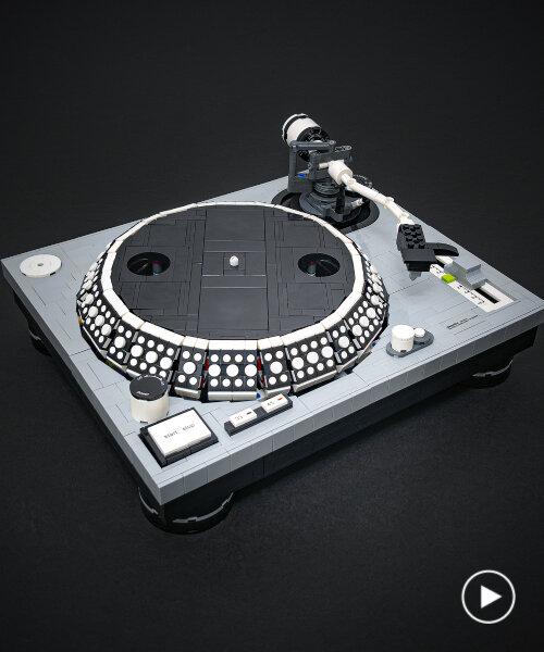 DJ turntable from 1970s returns as functional vinyl record spinner made of LEGO blocks