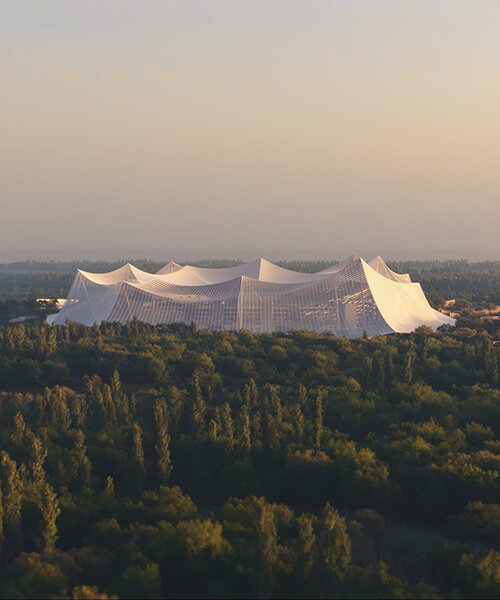 world's largest football stadium to be shrouded in a 'tent' roof in morocco